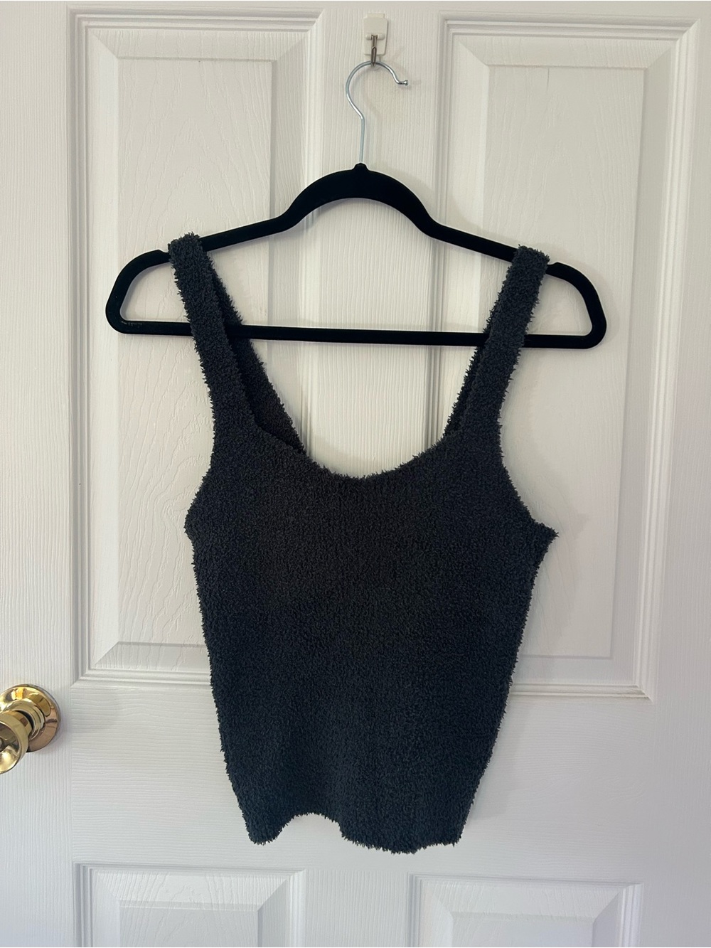 Natural Life Charcoal Cozy Fuzzy Tank Top Size Medium